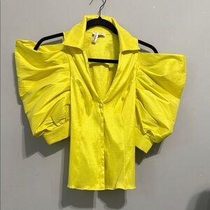 Yellow Off-Shoulder Blouse